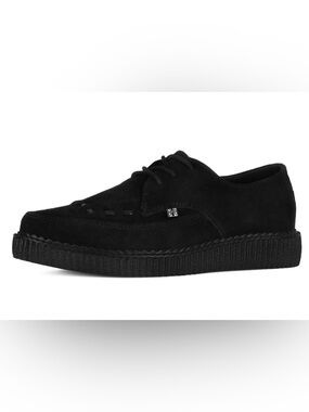 T.U.K. Black Suede Point-Toe Creeper Sneakers shoes